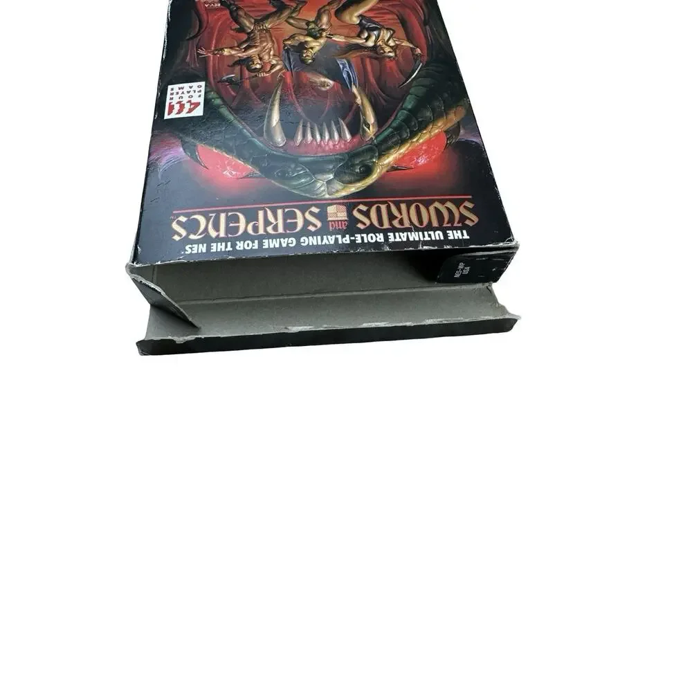 Swords and Serpents (Nintendo NES, 1990) Complete CIB Box Manual Poster Tested